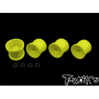 TWORKS 12mm Truck Wheel Yellow ( Team Associated T4.3, T5M and T6.1 & Tekno ET410 & Yokomo YZ-2T F&R ) 4pcs.