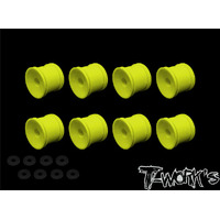TWORKS 12mm Truck Wheel Yellow ( Team Associated T4.3, T5M and T6.1 & Tekno ET410 & Yokomo YZ-2T F&R ) 8pcs.