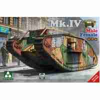 Takom 2076 1/35 WWI Heavy Battle Tank MkIV 2 in 1 (New decal and workable tracks) Plastic Model Kit - TK2076