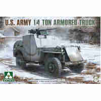 Takom 2131 1/35 U.S. Army 1/4 ton armored truck Plastic Model Kit - TK2131