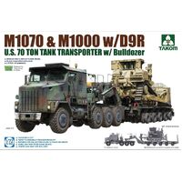 Takom 5002 1/72 U.S. M1070&M1000 w/D9R 70 Ton Tank Transporter w/Bulldozer Plastic Model Kit - TK5002