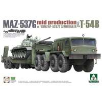 Takom 1/72 MAZ-537G w/ChMZAP-5247G Semi-trailer mid production & T-54B Plastic Model Kit