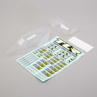 TLR Light Weight Body & Wing Clear, w/Stickers: 22 4.0 - TLR230010