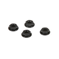 TLR M4 Aluminum Serrated Nuts, Low Profile, Black (4) - TLR336003