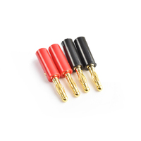 4.0mm gold connector,red&black 2pairs/bag - TRC-0108