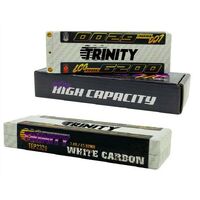 TRINITY White Carbon 2S 7.4v 6200mah 150c LCG Stick w/5mm Bullets - TRI-TEP2320 
