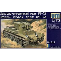 UM-MT 1/72 WHEEL-TRACK LIGHT TANK BT-7A w/artillery turret Plastic Model Kit