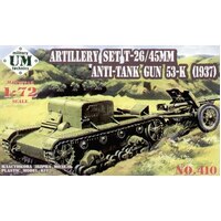 UM-MT 1/72 T-26T TANK w/ 45mm AT gun model 1937 (53-K) Plastic Model Kit