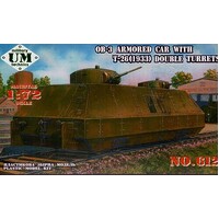 UM-MT 1/72 OB.-3 armored car with T-26 (1933 double turret) Plastic Model Kit