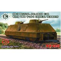 UM-MT 1/72 OB.-3 Biaxial armored car with two T-26-1 conical turrets Plastic Model Kit