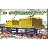 UM-MT 1/72 Armored Air Defense Platform an armored train with two 37mm auto AA guns 61-k