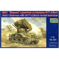 Unimodels 1/72 Tank M4?1 with M17/4.5inch rocket launcher Plastic Model Kit