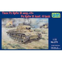 Unimodels 1/72 Tank Panzer III Ausf H Plastic Model Kit