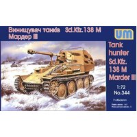 Unimodels 1/72 Tank hunter Sd.Kfz.138M Marder III Plastic Model Kit