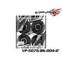 VP PRO VP-507G-BK-004 Short Coarse Recreational Premounted Tire, 0 offset 12mm Hex Rim 4pcs