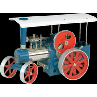 Wilesco 00495 D 495 Steam Traction Engine blue, with RC control - W00495