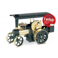 Wilesco 00496 D 496 Steam Traction Engine black/brass, with RC control - W00496