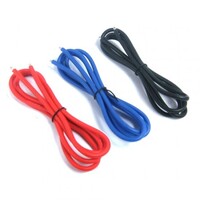Yeah Racing 12AWG Silver Silicone Wire Set (BK/BU/RD) - WPT-0030