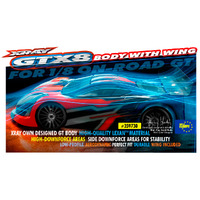 XRAY GT CLEAR BODY WITH WING - FOR 1-8TH GT ONROAD CAR - XY359730