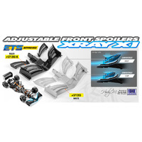 XRAY X1 COMPOSITE ADJUSTABLE FRONT WING - BLACK - ETS APPROVED - XY371203-K