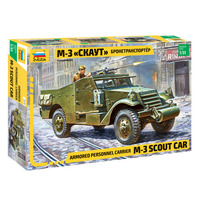 Zvezda 3519 1/35 M-3 Armored Scout Car Plastic Model Kit - ZV3519