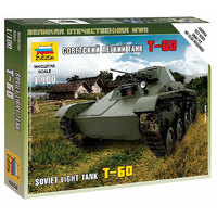 Zvezda 6258 1/100 T-60 Soviet Light Tank Plastic Model Kit - ZV6258